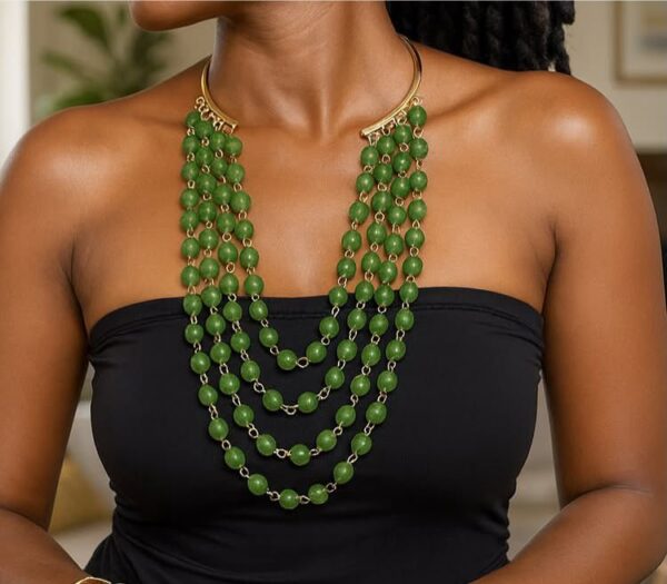 Green Glass Neckpiece NGML049