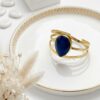 Blue Glass Brass Bracelet BGML001