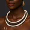 UVTH6314 White Thread Neckpiece