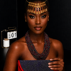 Red Beaded Clutch