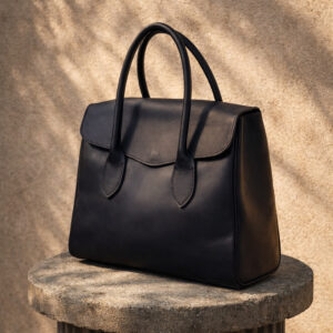 Mocha Leather Tote Bag