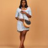 Gold Beaded Sling Bag