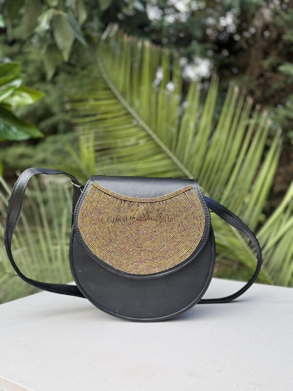 Black beaded Sling Bag