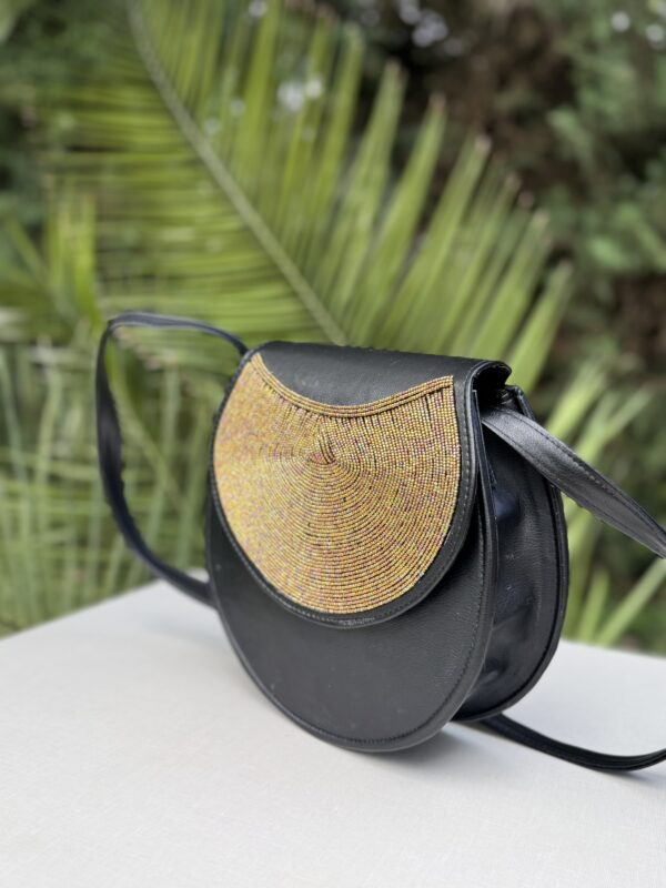 Black beaded Sling Bag