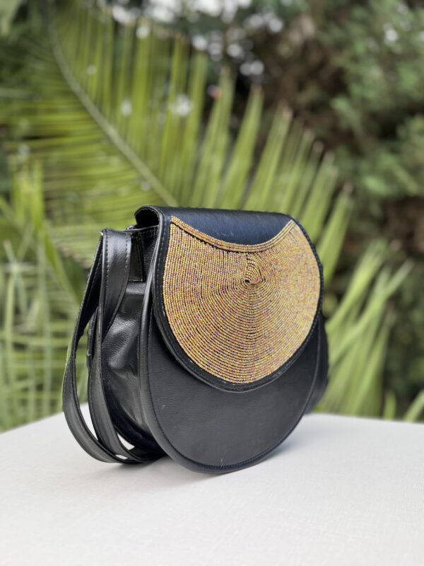 Black beaded Sling Bag