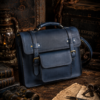 Blue Leather Briefcase