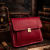 Maroon Leather Briefcase