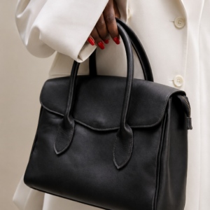 Mocha Leather Tote Bag