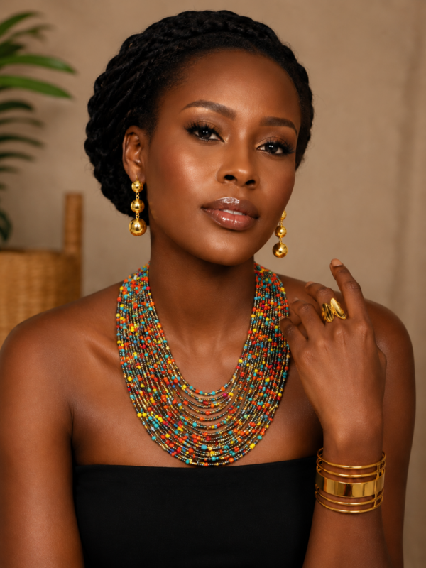 Multicolored Beaded Neckpiece