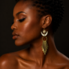 Brass Bone Earring