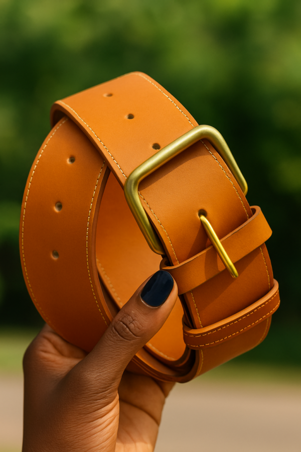 1A37DE6C-5E35-4C3E-9F3F-FC1F2999249F TAN LEATHER BELT