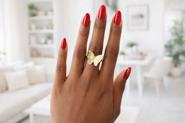 BRASS BUTTERFLY RING
