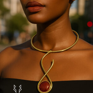 RED INFINITY GLASS CHOCKER