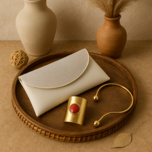 WHITE CLUTCH GIFT SET