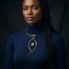 BLUE GLASS CHOKER