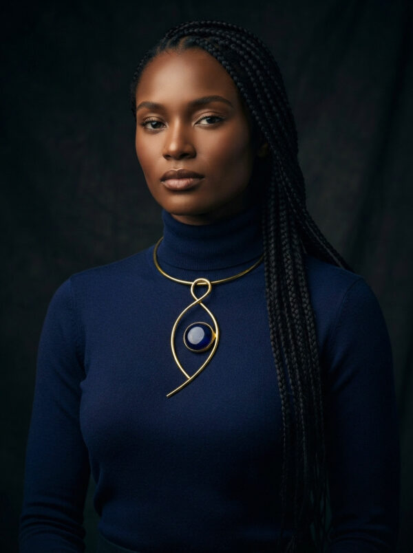 BLUE GLASS CHOKER