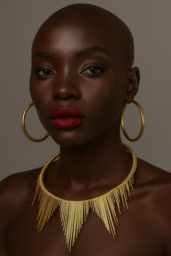 SPIKE BRASS CHOKER SET