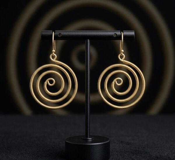 IMG_9442 Spiral Brass Earrings