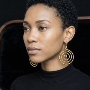 Spiral Brass Earrings
