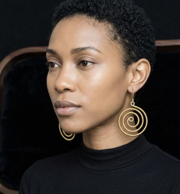 IMG_9443 Spiral Brass Earrings