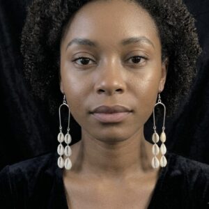 Coated Silver Shell Earrings