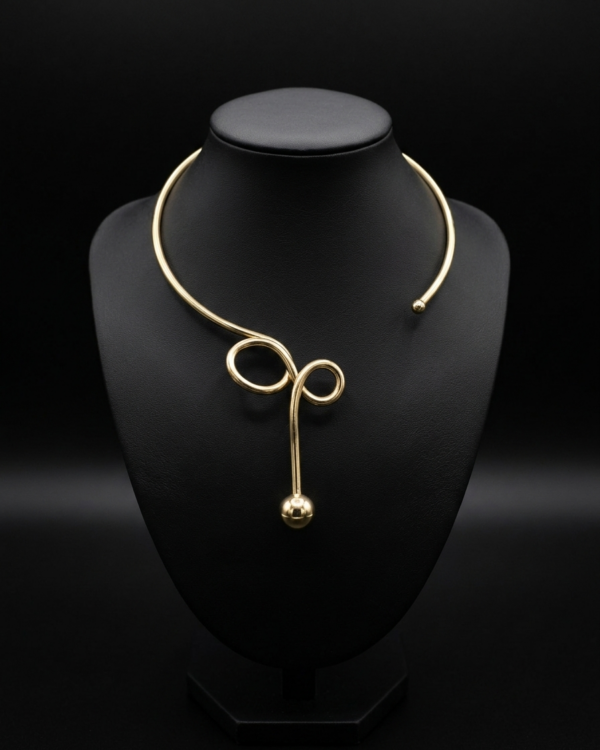 Brass Question mark Choker