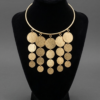 Brass Circles Drop Choker