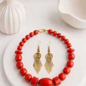 Red Neckpiece Set