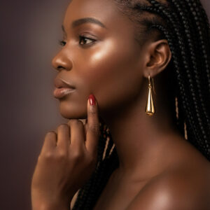 Brass Teardrop Earrings