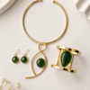 Green Glass Choker Set