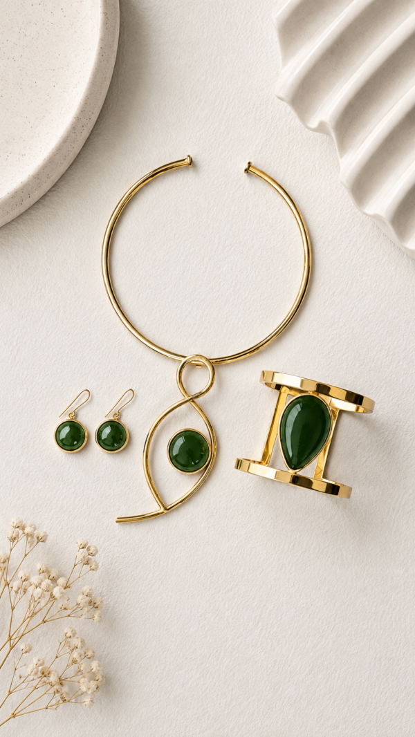 Green Glass Choker Set