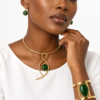 Green Glass Choker Set
