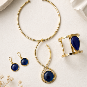 Blue Glass Choker Set
