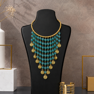 Blue Glass Neckpiece Set