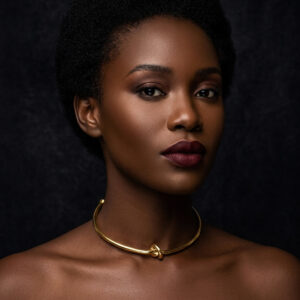 Single Knot Brass Minimalist Choker