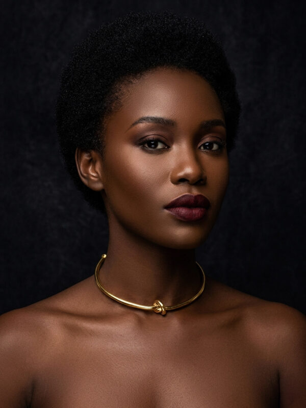Single Knot Brass Minimalist Choker