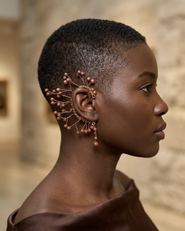 IMG_9456 Brown Beads Earcuff